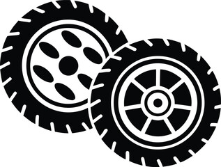 Obraz premium lunar rover wheel track on white background.eps