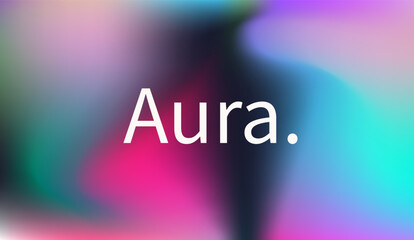 Vector illustration showcases a minimalist abstract design with smooth, blended gradients. The style is modern and ethereal, with a serene theme. Colors include teal, pink, purple, red, and green.