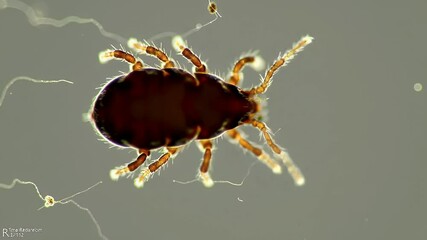 Microscopic Mite: Detailed View of a Tiny Arachnid