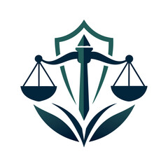  Minimalist law firm logo icon vector illustration.
