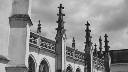 Roof of gothic church in Lille, France