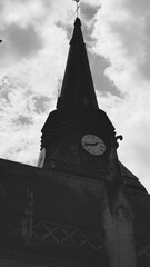 Close-up of wooden Norwegian gothic church
