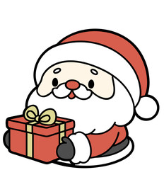 cute santa claus - layered cut file - christmas clip art