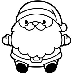 cute santa claus - layered cut file - christmas clip art