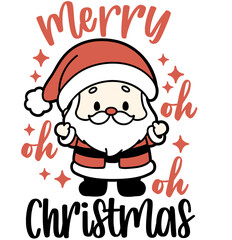 cute santa claus merry christmas- layered cut file - xmas clipart