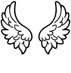 angel wings outline