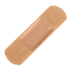 Beige Bandage PNG with Central Pad and Realistic Texture