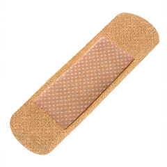 Beige Bandage PNG with Central Pad and Realistic Texture