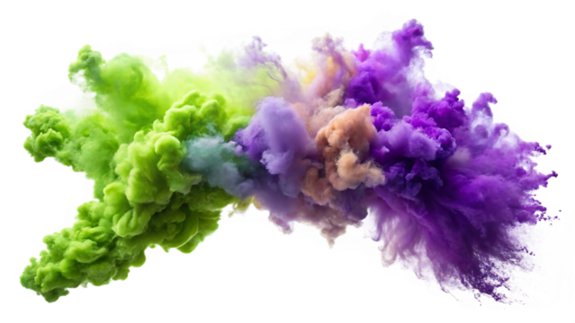 violet and lime green pigment cloud blend - Powered by Adobe