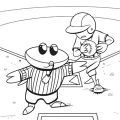 Vector cartoon illustration of a animal 