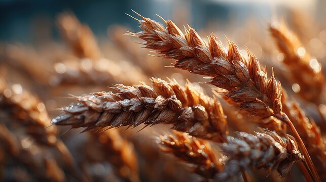 Golden Wheat Field Close-Up