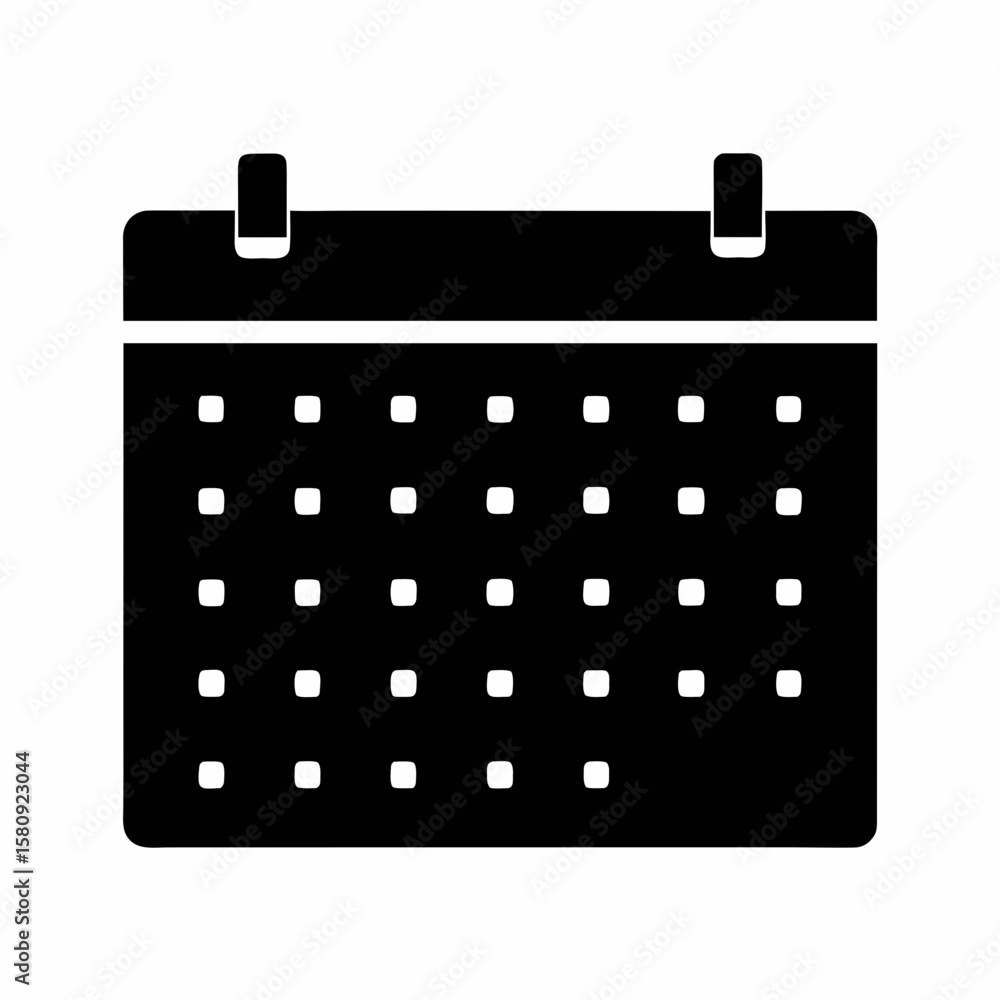 Poster calendar icon vector graphic schedule appointment date event reminder planner design element symbol