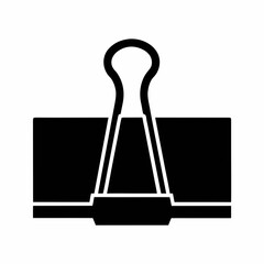 Black binder clip office supply stationery metal clip paper clip holding clip document clip tool