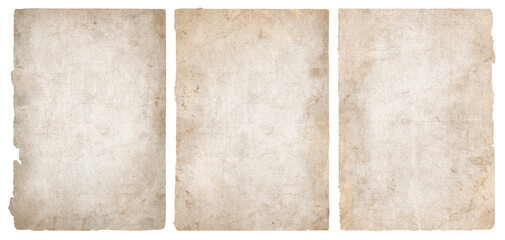Vintage Grunge Paper Background with Aged Parchment Texture and Rough Torn Edges