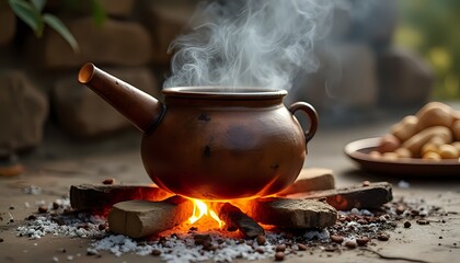 Rustic Cooking Over an Open Fire