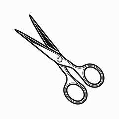 Black scissors sharp blades cutting