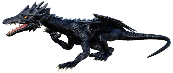 Fototapeta premium 3D Rendering Fairy Tale Dragon on White