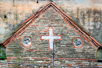 Details of wall Muro di Droctulf o Drogdone in Ravenna