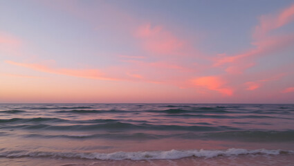Ocean Calm – Gentle waves and a pink sunset