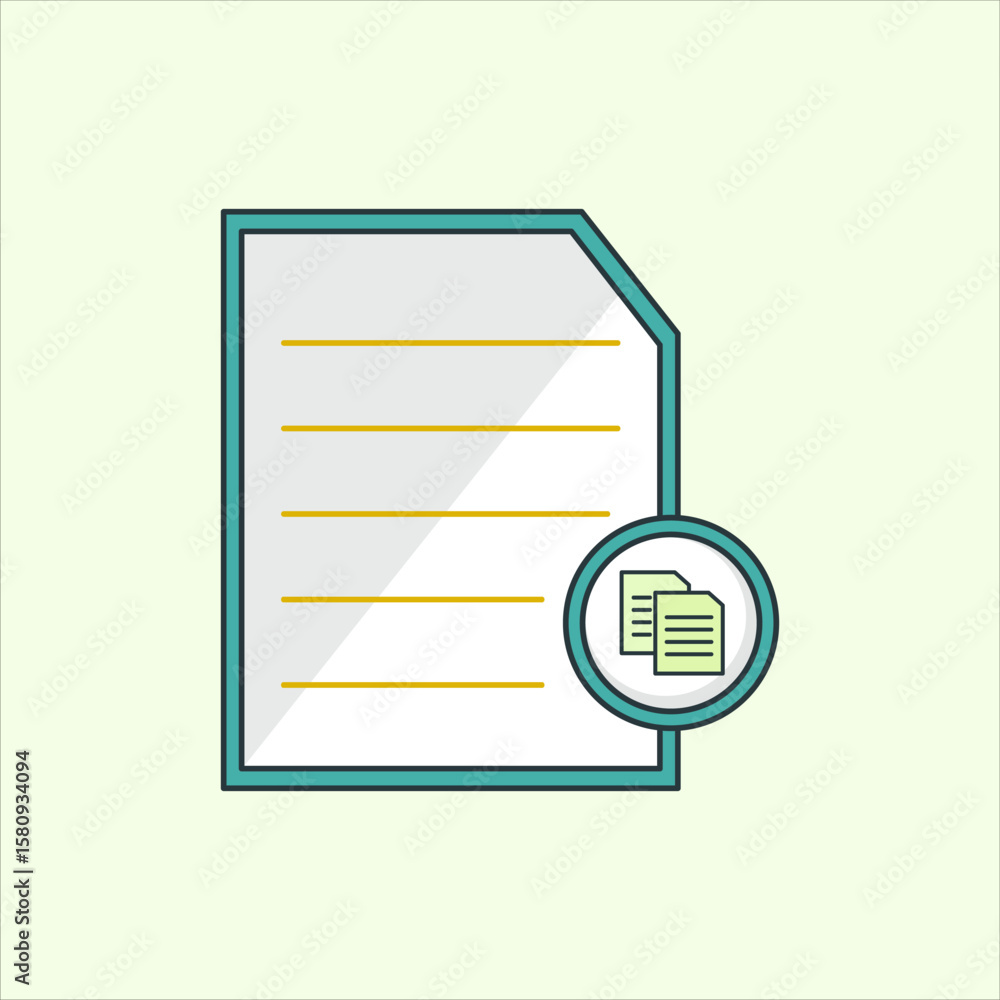 Fototapete copy file icon. icon related to design elements. suitable for web site, app, user interfaces,element