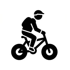 boy on a bicycle riding.
silhouette of bicycle rider icon.
Bicycle Rider Icon Silhouette.

