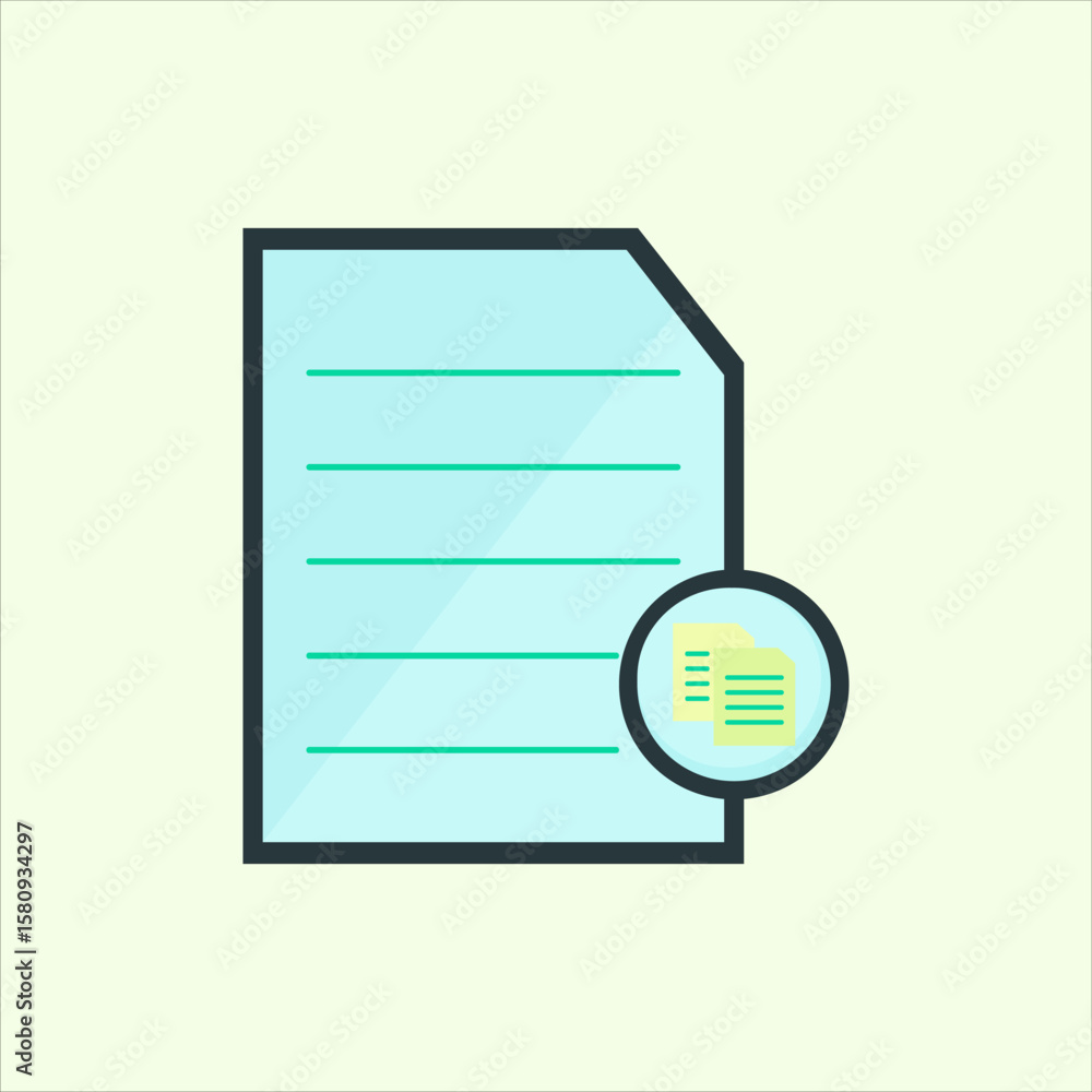 Fototapete copy file icon. icon related to design elements. suitable for web site, app, user interfaces,element