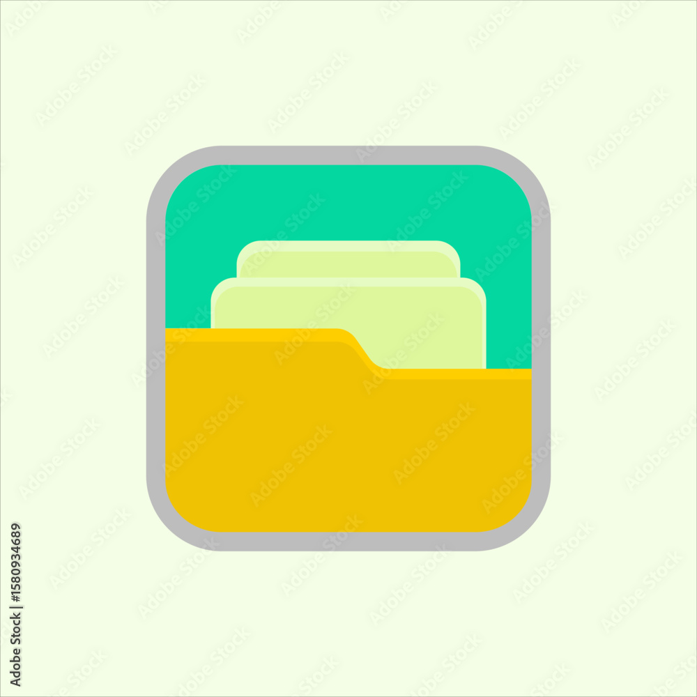 Poster folder icon. icon related to design elements. suitable for web site, app, user interfaces,element, p