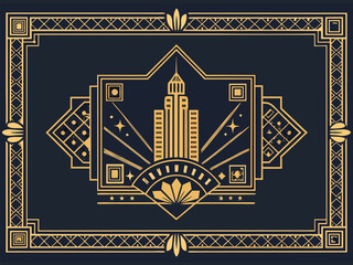 Decorative vector art illustration featuring an abstract, seamless floral, geometric, and ornate vintage border pattern for background, frame, or cover design