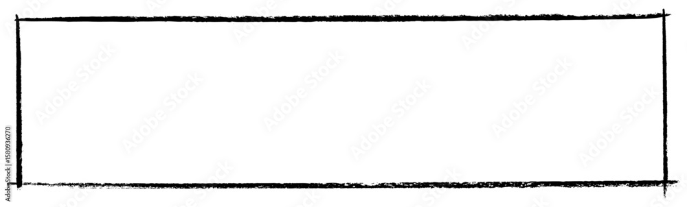 Poster a simple rectangular black frame with lightly textured brushstroke edges. the clean design and subtl