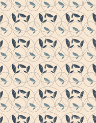 Circle Leaf Pattern Minimal Design