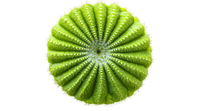 A close-up macro shot of a young fern frond unfurling in a lush rainforest isolated on transparent background