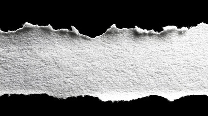 ripped torn paper edges isolated with clipping path on black background
