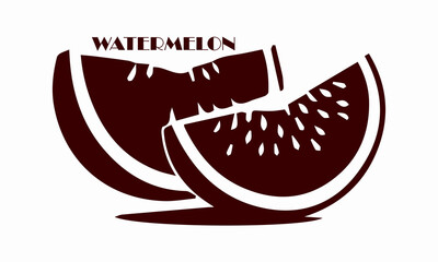 National watermelon month icon. National watermelon month vector illustration, logo design, ideal for national watermelon month celebration and watermelon festival