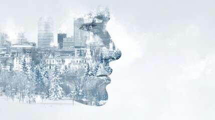 Summer Activity in a City Landscape, Double Exposure Photography, Serene Environment, Artistic Viewpoint