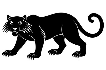 Obraz premium Whimsical Cat-Bear Chimera Art: Exaggerated Whiskers, Outlined Design with Brown Paws