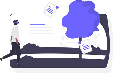 Cartoon illustration person businessman vector