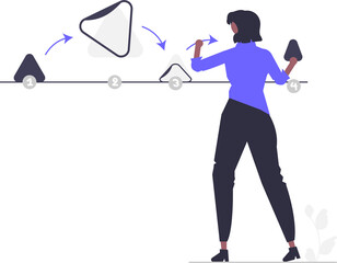 Cartoon illustration person businessman vector