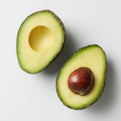 Avocas on a white background