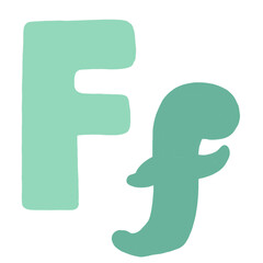 alphabet illustration transparant background - ABC letter colorful learning - kids elements