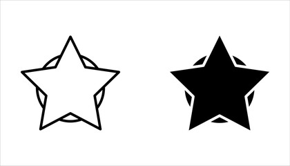 star icon set, vector illustration on white background.