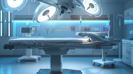 Operating Table: Surgical Platform, Medical Procedure Surface, and Adjustable Operating Room Equipment for Surgeries