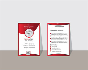 Professional ID Card Template | Corporate, Event, Employee Badge Design Print and Digital use