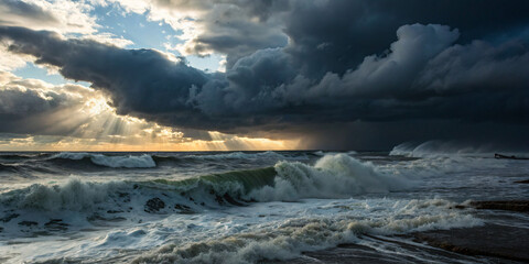 Moody Stormy Sea