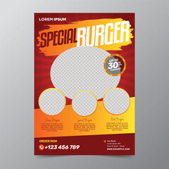 food and restaurant flyer design template