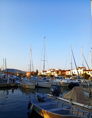 boats in a port in Saint Tropez, France
