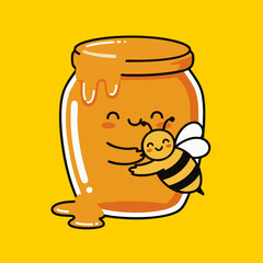 Honey Pot with Bees