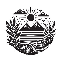 Obraz premium summer logo vector