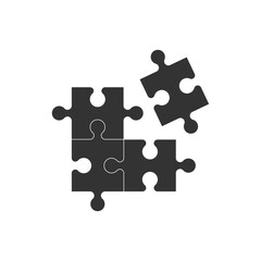 Fototapeta premium Four Puzzle Pieces Graphic – Colorful Jigsaw Vector for Concept, Strategy and Teamwork Illustration.