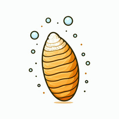 illustration of a cocoon and butterfly