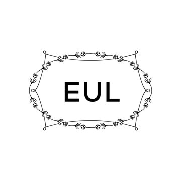 EUL Letter Initial Logo Design Template Vector Illustration